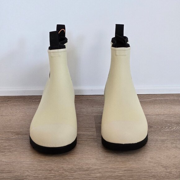Quince Waterproof Ankle Rain Boots Stone Cream Chelsea Style Sz 8 New With Tags - Picture 4 of 13